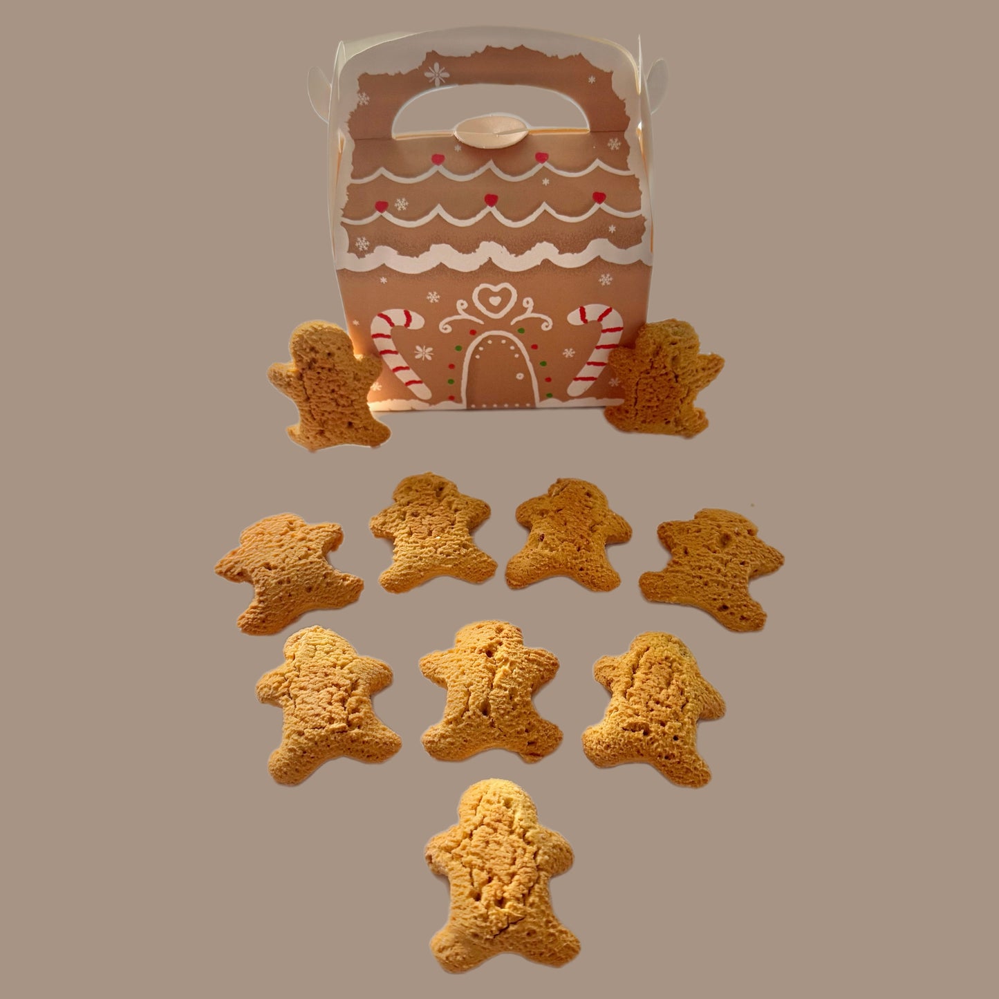 Gingerbread House Gift Box Filled With Mini Gingerbread Hoomans